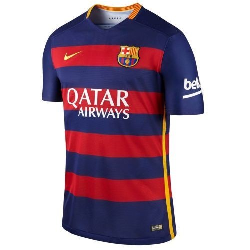 Детская футболка Barcelona Домашняя 2015 2016 с коротким рукавом XL (рост 152 см)