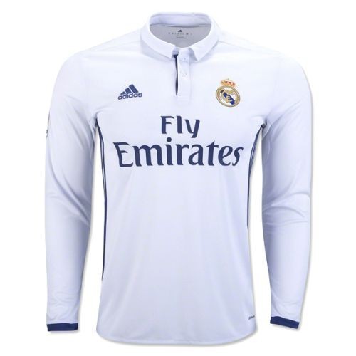 Детская футболка Real Madrid Домашняя 2016 2017 с длинным рукавом 2XS (рост 100 см)