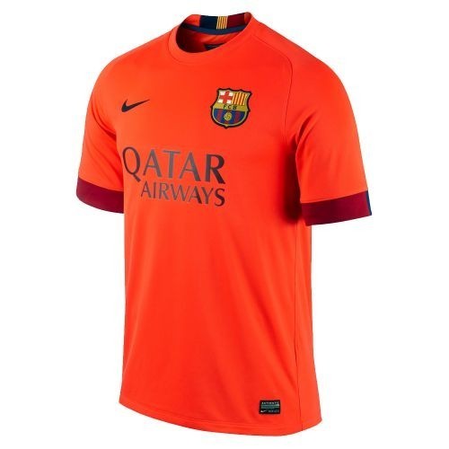 Детская футболка Barcelona Гостевая 2014 2015 с коротким рукавом L (рост 140 см)
