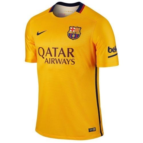 Детская футболка Barcelona Гостевая 2015 2016 с коротким рукавом 2XS (рост 100 см)