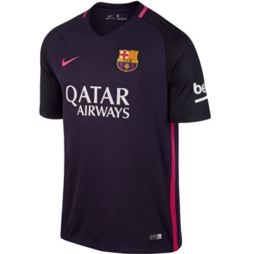 Детская футболка Barcelona Гостевая 2016 2017 с коротким рукавом 2XS (рост 100 см)