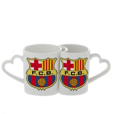 Кружки для влюбленных с логотипом Барселона