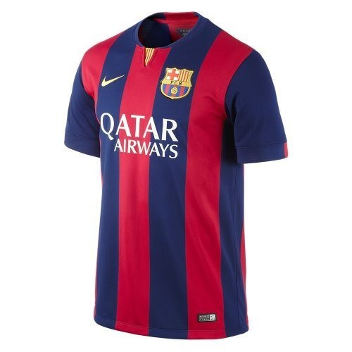 Детская футболка Barcelona Домашняя 2014 2015 с коротким рукавом 2XL (рост 164 см)