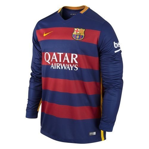 Детская футболка Barcelona Домашняя 2015 2016 с длинным рукавом 2XS (рост 100 см)